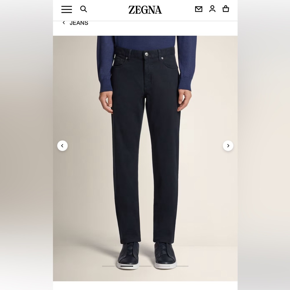 Zegna Men's Slim Fit Navy Jeans US 31